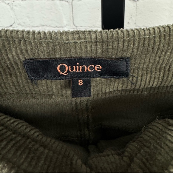 Quince Organic Stretch Corduroy Flare Pants Seaweed Green Color Size 8 - Picture 3 of 7